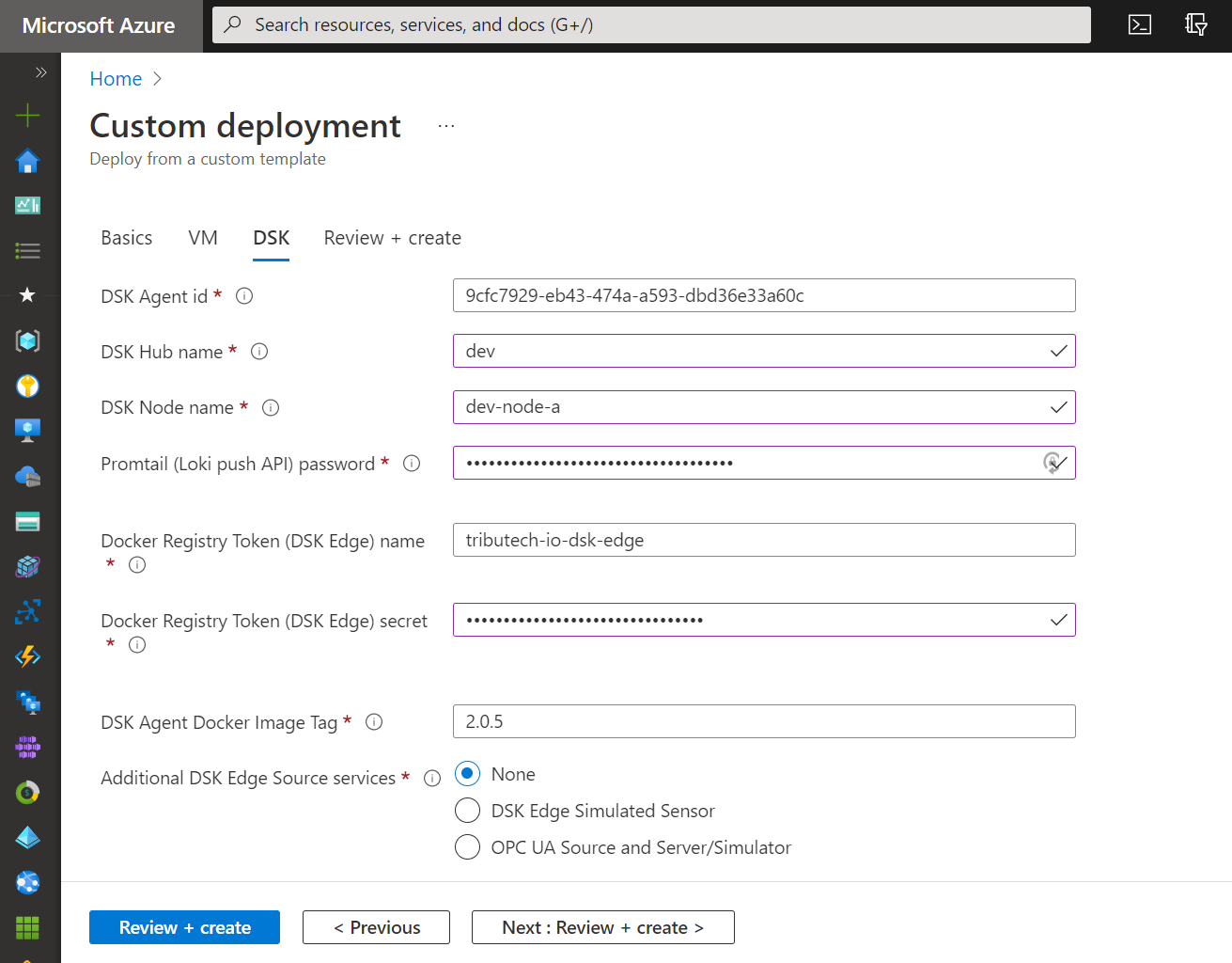 Agent deployment - Provide DSK data