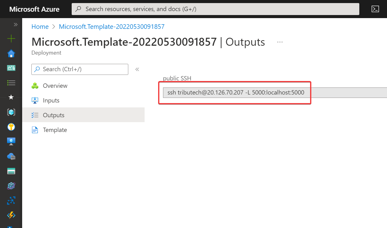 Agent deployment - Deployment output